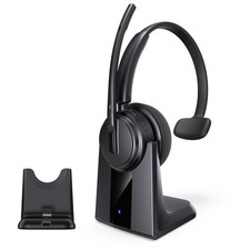 Bluetooth Headset Noise Cancelling Mic Charging Base USB Dongle Mute