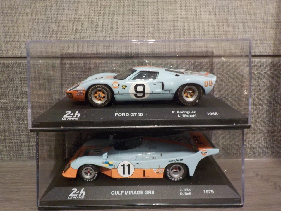 1/43 Le Mans - модель автомобилей двойной набор - Gulf Mirage Gr8 / Ford GT40 1975 /1968 - Изображение 2 из 4