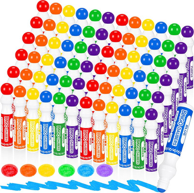 72 Pack Mixed Colors Set of Bingo Daubers Bingo Dabbers Dot Markers Bulk Paint D