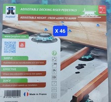 Jouplast Plastic Adjustable Decking Risers - 40-60mm - Pack of 46