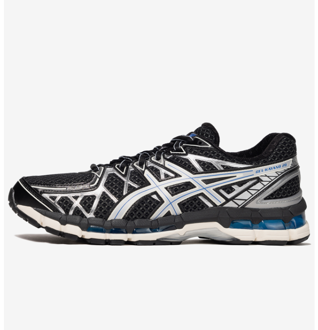 Asics Gel-Kayano 20 Black Pure Silver Running Sneaker Shoes