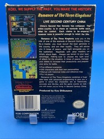 Romance of the Three Kingdoms (Nintendo NES, 1989) CIB - Complete w/Map - Tested
