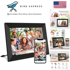 10.1 Inch WiFi Digital Photo Frame with IPS Touch Screen - Frameo App Compatible