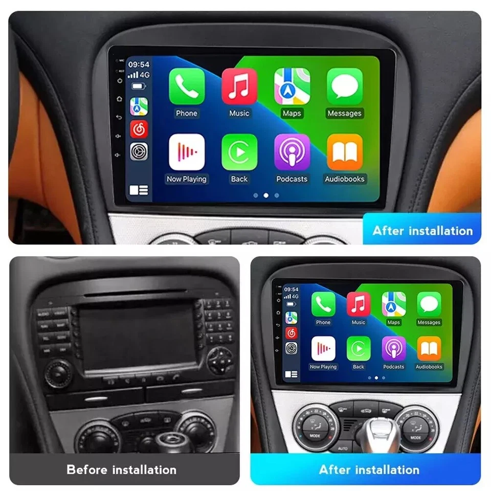 Android 13 Carplay Car Stereo Radio For Mercedes Benz SL R230 SL350 SL500 SL300 - Image 3 of 4