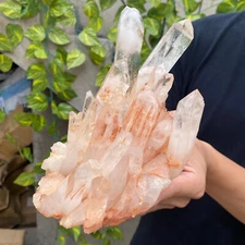 1075g Natural Clear White Quartz Crystal Cluster Rough Healing Specimen