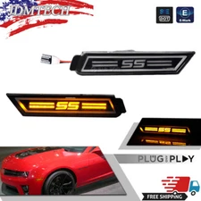 Pair Front Side Marker Amber LED Lights for 10-15 Chevy Camaro LS LT SS Z/28 ZL1