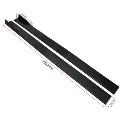 新品タグ付き✨UN3D. SIDE PARTS DETAIL SK ブラック Side Skirts Splitter Body Kit Parts Extension Rocker Panel for