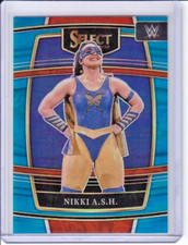 NIKKI ASH (#021/299) (LIGHT BLUE PRIZM Card #54) 2022 WWE Panini Select A.S.H.