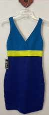 Express Womens Small Colorful Sleeveless Bodycon Short Lined Dress NWT! M1492