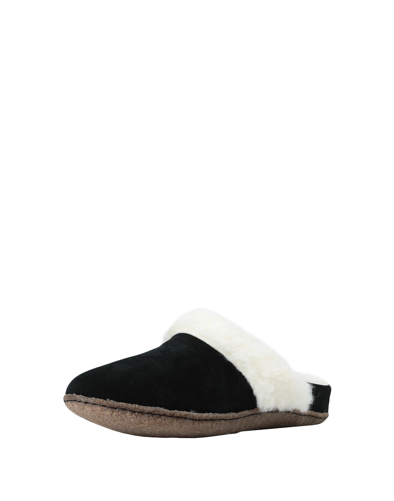 SAOLA Pantofole SOREL in pelle scamosciata US6 UK4 EU37 logo foderate in pelliccia sintetica suola crepe