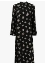 Rixo Selena Ditsy Bunch Dress In Black Sz S UK 10 Rrp £275 Bnwt