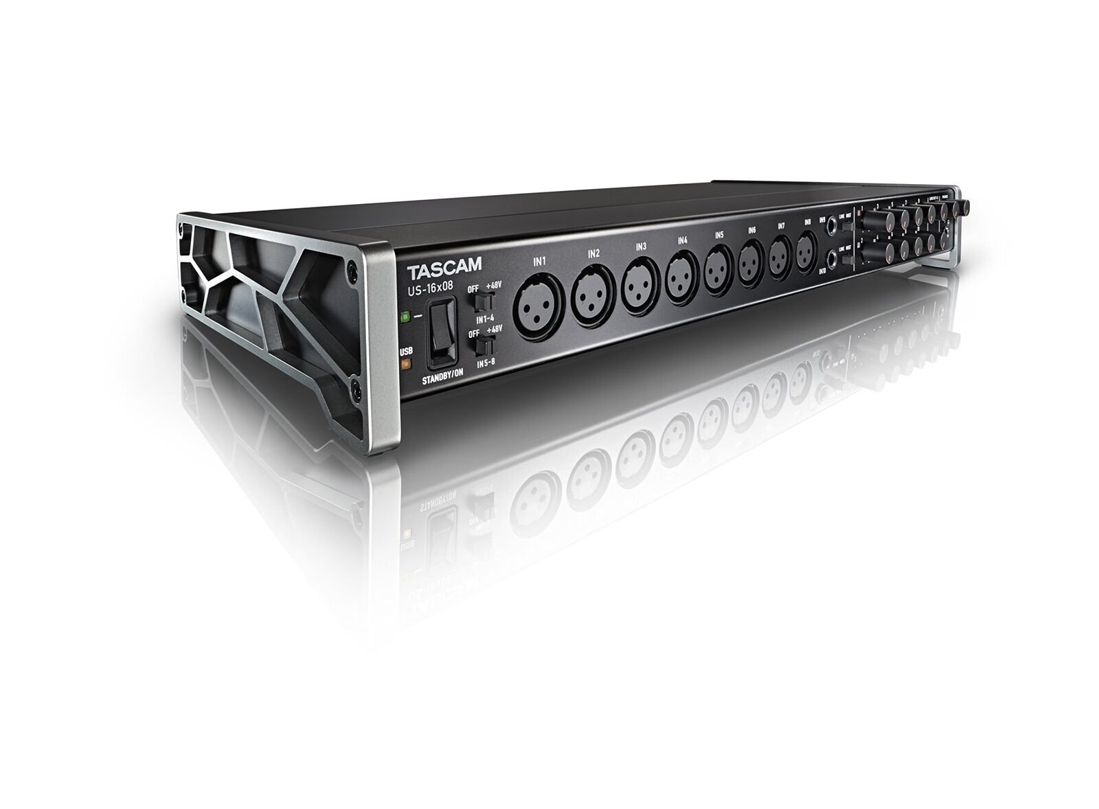 TASCAM US16X08 16-Mic Line Rackmount Audio Interface with MIDI for  