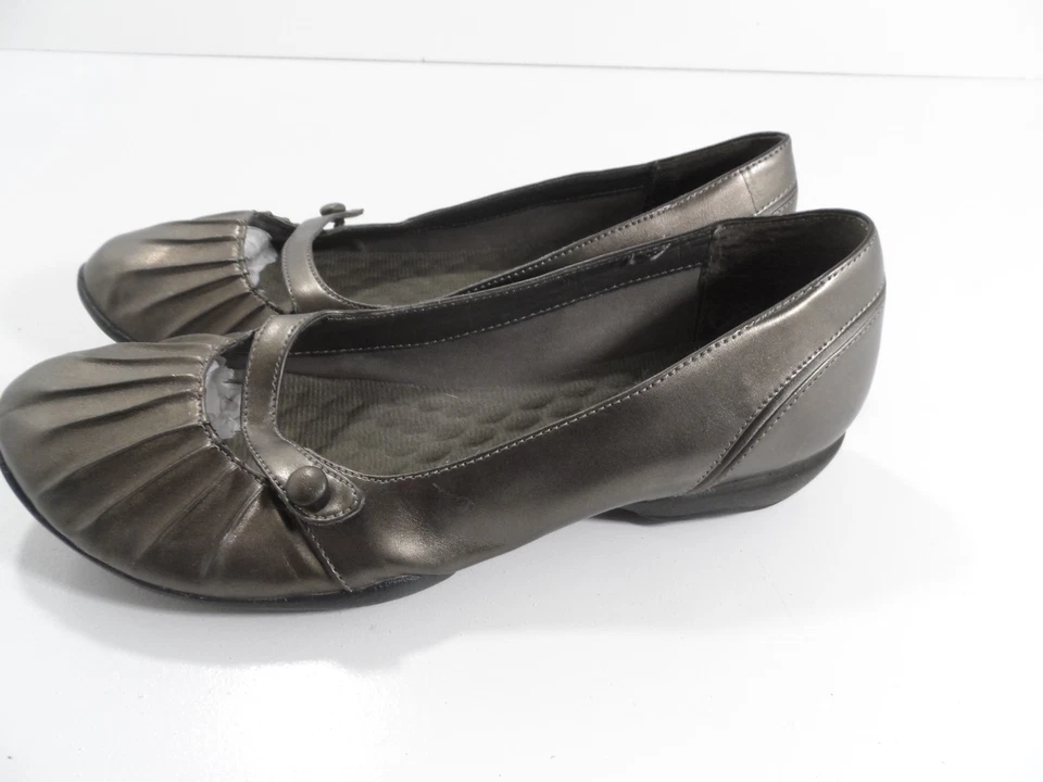 PRIVO! РЕЗИНОВЫЕ ПОДОШВЫ Mary Jane металлический серый искусственной кожи вождения плоскостях 6,5 М - Изображение 4 из 4