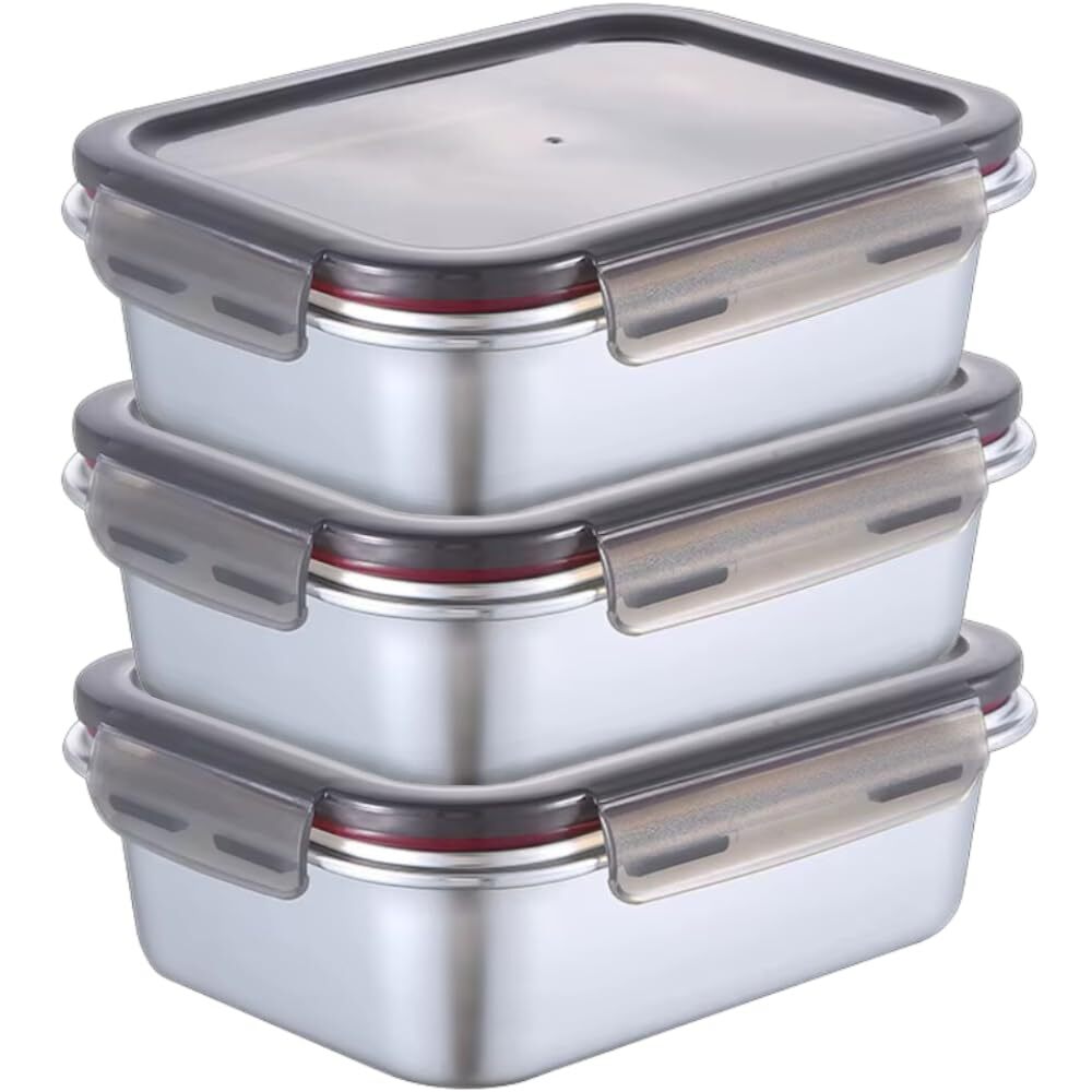 Stainless Steel Food Containers with Lids, Meal Prep Containers Reusable Free...