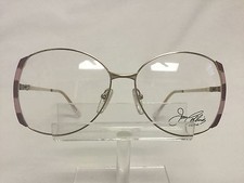 1980's True Vintage Joan Collins Eyeglasses Temptations Gold Burgundy Retro NEW
