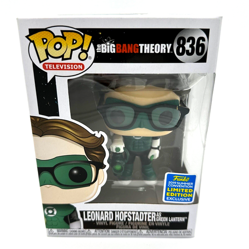 Funko Pop Television - The Big Bang Theory Leonard Hofstadter As Green Lantern 836 Exclusive 2019 Summer Convention 2