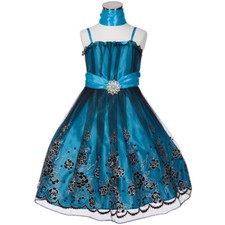 TURQUOISE Size 2 Flower Girl Dress Birthday Party Special Occasions