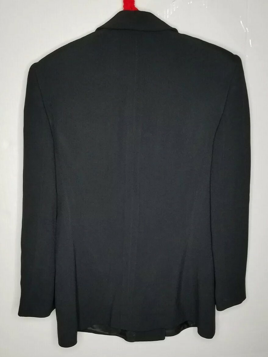 Giorgio Armani 黒ジャケット サイズ38 Giorgio Armani Womens Jacket Black Label Size 38 Suit Blazer