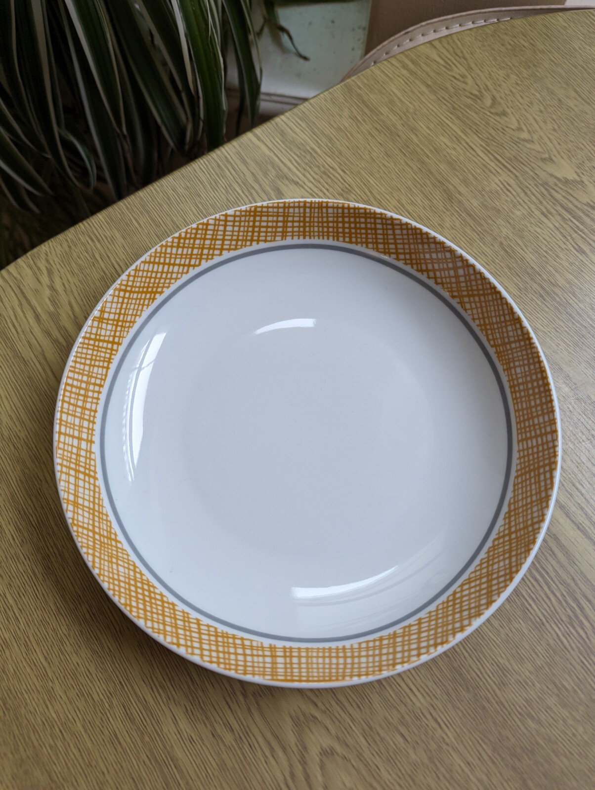Vintage Habitat Mid century house pasta bowls 21cm crosshatch pattern