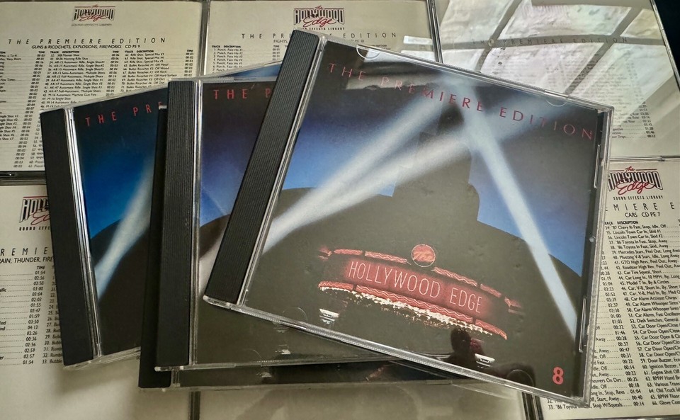 Hollywood Edge Premiere Edition Sound Effects & ATX Library 4 X CDs Box
