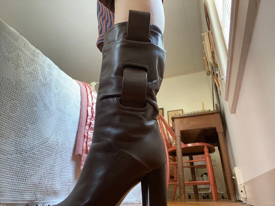 Botas Bottega Veneta Cuero Marrón Hebilla 37.5 Foto 4 de 4