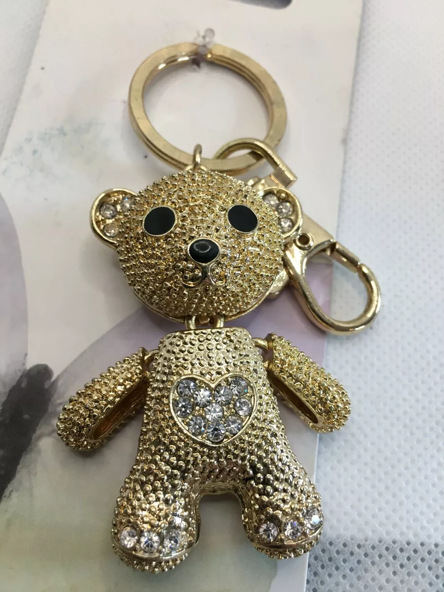 Rhinestone teddy deals bear keychain