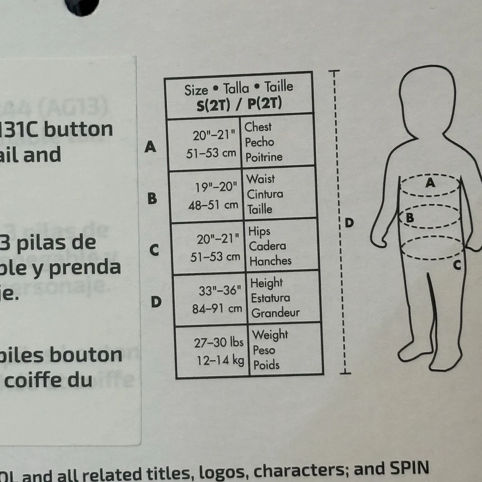 Disfraz iluminado Paw Patrol Chase para niños pequeños The Mighty Movie talla 2T venta al por menor $35 Foto 3 de 4