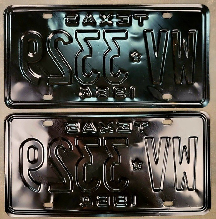 VINTAGE 1964 TEXAS LICENSE PAIR WV3329 YOM? PLATE SET MINTY