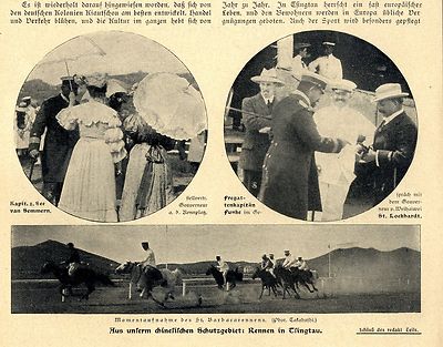 Momentaufnahmen St.Barbararennen im chinesischen Schutzgebiet Tsingtau c.1906