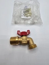 (QTY 2) Madol Imports 79-212 Brass Ball Hose Bibb 3/4" Male NPT inlet