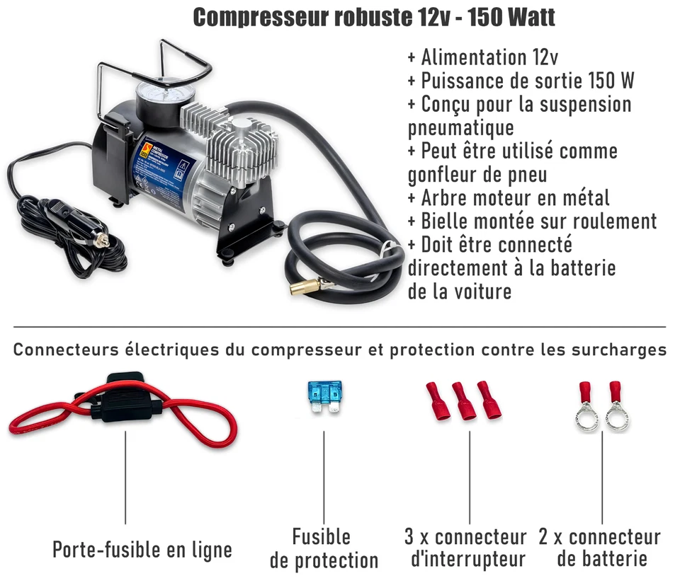 Kit de suspension pneumatique pour Iveco Daily 35c-55c arrière à roues jumelées - Photo 2/4
