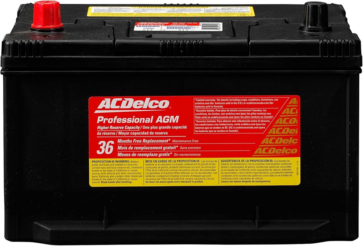 Vehicle Battery-36 Month Warranty High Reserve AGM ACDelco