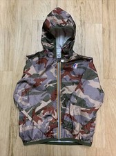 Giacca a vento mimetica Kway giovanile con cappuccio e zip taglia 6 anni