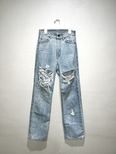 Carmar Distressed High Rise Straight Jeans Women Size 25