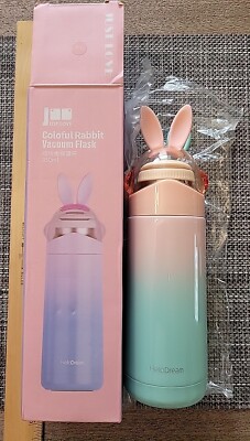 Rabbit Ear Thernos Bottle Double Layer Vacuum Flasks  Tea Milk Coffee