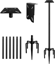 105 Inch Smart Bird Feeder Pole with 5-Prong Base, Adjustable Bird House Pole Mo