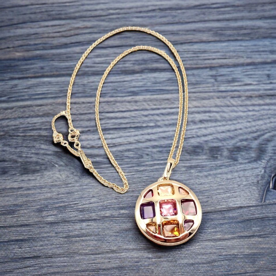 Cartier Pasha 18k Yellow Gold Amethyst Citrine Garnet Tourmaline Necklace Cert. - Image 2 of 4