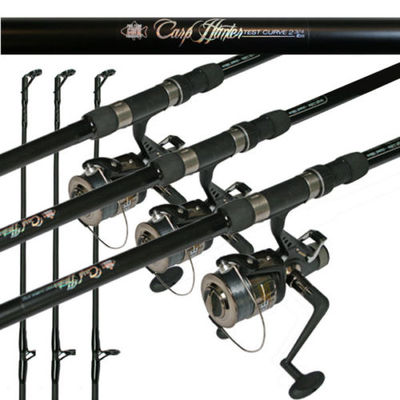 x Carp Fishing Rods And 12ft Fishing Rod With Reel And