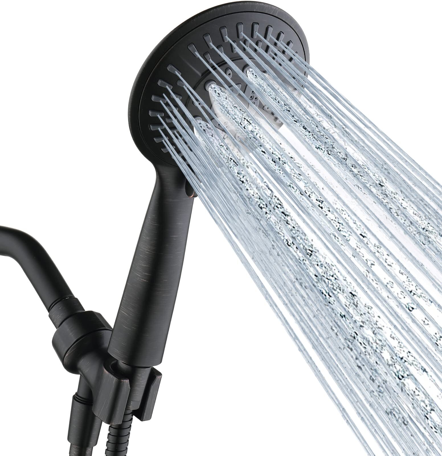 BRIGHT SHOWERS 9 Spray Settings Shower Head with Handheld High Pressure Oil-R...
