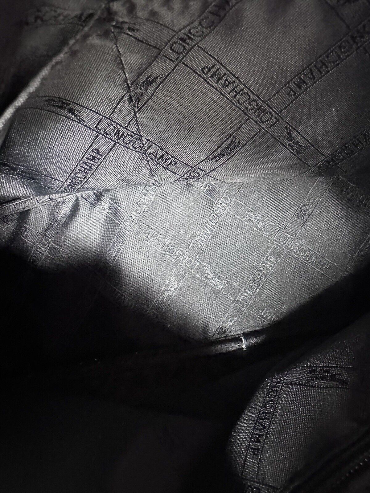 Longchamp Black Leather Hobo Shoulder Bag Top Zip… - image 9