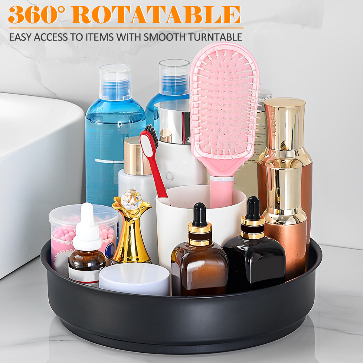 Lazy Susan Turntable Organizer 360°Spice Rack Spinning Cosmetic Makeup Organizer eBay