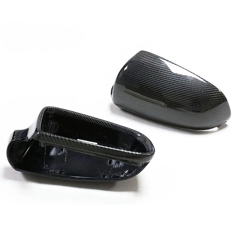 Carbon Fiber Side Mirror Cover Replacement Cap For Audi B7 A3 A4 A6 S4 2004-2008 Foto 3 de 4