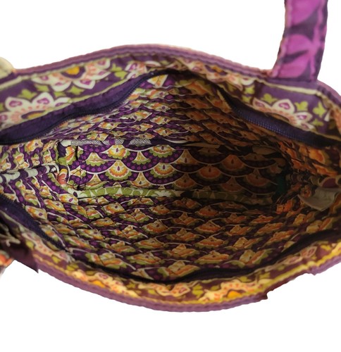 Vera Bradley Retired Tote Bag Zippered Plum Crazy Multicolor - Picture 4 of 11