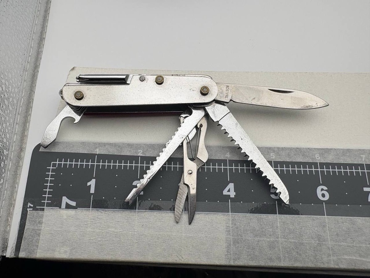Vintage Multi Tool Pocket Knife Stainless Rostfrei Saw Scissors | eBay