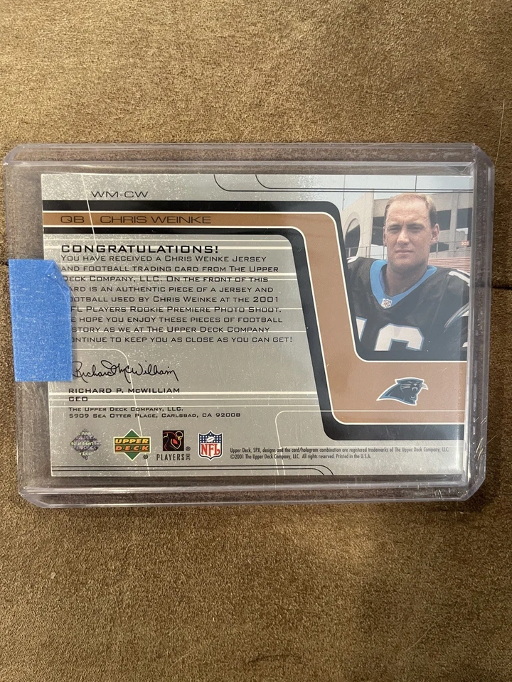 2001 SPx - Chris Weink - FSU Heisman #WM-CW Silver /250 (MEM, RC) - Image 2 of 2