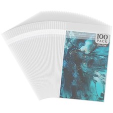 100Pcs 7x10 Inches Acid-Free Crystal Clear Sleeves Storage Bags for 7x10 Phot...