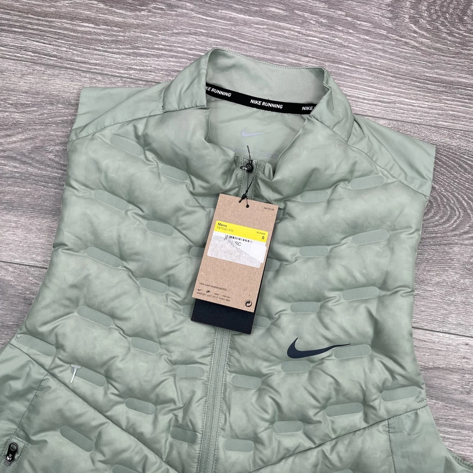 Nike Running Vest Mens Small Jade Down Therma Fit ADV Water Repel FB7542-370 - Image 2 of 4