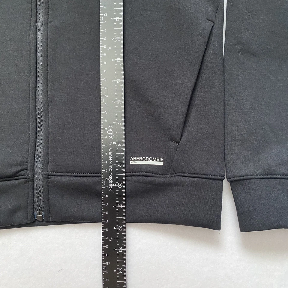 Abercrombie Niños YPB Chaqueta Con Capucha Atlética Negra Cremallera Talla 11/12 Ropa Exterior Foto 3 de 4