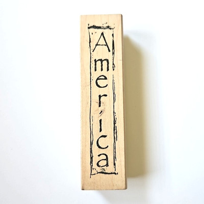 AMERICA Art Impressions Rubber Stamp I-2186 Word Patriotic Independence Day G999