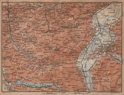 APPENZELL KANTON. Wildhaus Unterwasser St. Gallen Trogen Walensee 1901 alte Karte